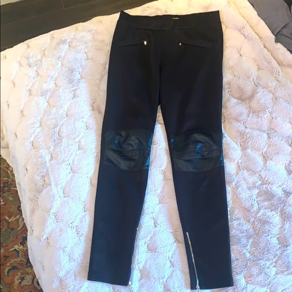 Black polyester spandex pants